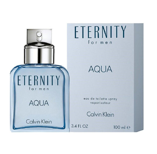 Eternity Aqua  Eau Toilette by Calvin Klein 3.3 Oz