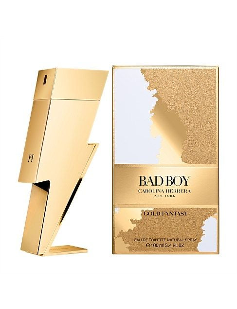Bad Boy Gold Fantasy Eau Toilette by Carolina Herrera 3.4 Oz men