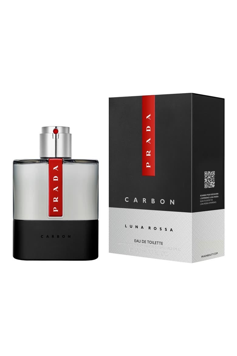 Prada Luna Rossa Carbon Eau de Toilette Men 3.3 oz 100 ml