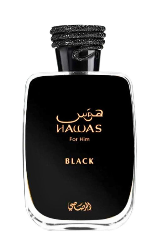 Hawuas Black for Him be Rasasi edp 3.4oz 100ML Men